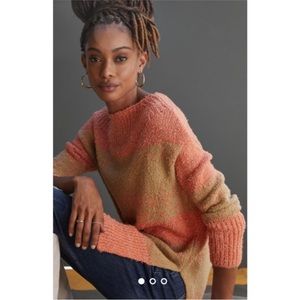 Anthropologie Oversized Pilcro Striped Tunic Sweater EUC Size XS